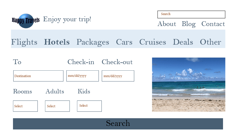 Happy Travels web&nbsp;design